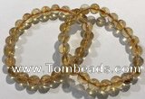 CGB4023 7.5 inches 8mm round citrine beaded bracelets wholesale