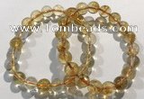 CGB4024 7.5 inches 9mm round citrine beaded bracelets wholesale