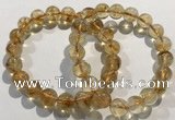 CGB4025 7.5 inches 10mm round citrine beaded bracelets wholesale