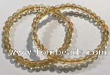 CGB4027 7.5 inches 6mm round citrine beaded bracelets wholesale