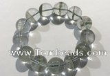 CGB4049 7.5 inches 17mm round green phantom quartz beaded bracelets