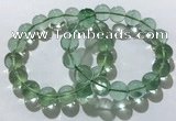 CGB4053 7.5 inches 14mm round green fluorite beaded bracelets