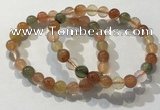 CGB4071 7.5 inches 8mm round mixed rutilated quartz beaded bracelets