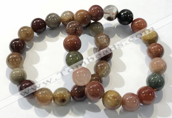 CGB4073 7.5 inches 12mm round mixed rutilated quartz beaded bracelets