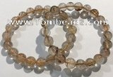 CGB4078 7.5 inches 9mm round golden rutilated quartz beaded bracelets