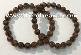 CGB4093 7.5 inches 8mm round rutilated quartz beaded bracelets