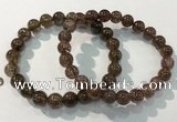 CGB4094 7.5 inches 9mm round rutilated quartz beaded bracelets