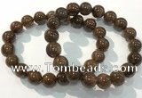 CGB4096 7.5 inches 11mm round rutilated quartz beaded bracelets