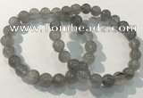 CGB4103 7.5 inches 9mm round rutilated quartz beaded bracelets