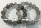 CGB4107 7.5 inches 14mm round rutilated quartz beaded bracelets