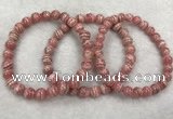 CGB4122 7.5 inches 7mm - 7.5mm round rhodochrosite beaded bracelets