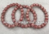 CGB4123 7.5 inches 8.5mm - 9mm round rhodochrosite beaded bracelets