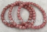 CGB4128 7.5 inches 7mm round rhodochrosite beaded bracelets