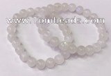 CGB4501 7.5 inches 9mm - 10mm round white moonstone beaded bracelets