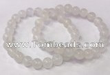 CGB4506 7.5 inches 9mm round white moonstone beaded bracelets