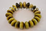 CGB451 8.5 inches 10*19mm rondelle yellow tiger eye gemstone bracelet wholesale