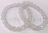 CGB4510 7.5 inches 8mm - 9mm round white moonstone beaded bracelets