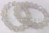 CGB4514 7.5 inches 12mm round white moonstone beaded bracelets