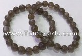 CGB4524 7.5 inches 8mm round grey moonstone beaded bracelets