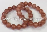 CGB4535 7.5 inches 12mm round golden sunstone beaded bracelets