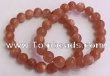 CGB4539 7.5 inches 9mm round golden sunstone beaded bracelets