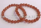 CGB4543 7.5 inches 8mm round golden sunstone beaded bracelets