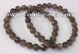 CGB4552 7.5 inches 7mm - 8mm round black sunstone beaded bracelets