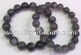 CGB4583 7.5 inches 11mm - 12mm round black sunstone beaded bracelets