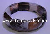 CGB460 8 inches 18*25mm faceted rectangle botswana agate bracelet