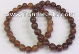 CGB4601 8mm - 9mm round golden rutilated quartz beaded bracelets