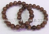 CGB4602 10mm - 11mm round golden rutilated quartz beaded bracelets