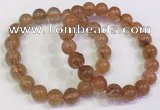 CGB4614 10mm - 11mm round golden rutilated quartz beaded bracelets