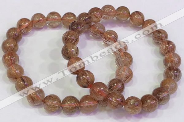 CGB4620 8mm - 9mm round golden rutilated quartz beaded bracelets