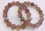 CGB4631 11mm - 12mm round red rutilated quartz beaded bracelets