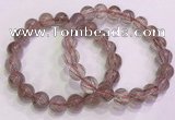 CGB4633 10mm round red rutilated quartz beaded bracelets