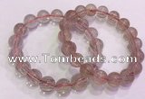 CGB4634 12mm - 13mm round red rutilated quartz beaded bracelets