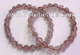 CGB4637 7mm - 8mm round red rutilated quartz beaded bracelets