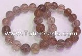 CGB4640 13mm - 14mm round red rutilated quartz beaded bracelets