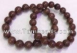 CGB4647 10mm - 11mm round red rutilated quartz beaded bracelets