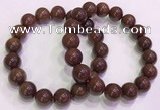 CGB4648 12mm - 13mm round red rutilated quartz beaded bracelets