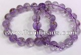 CGB4663 12mm - 13mm round purple phantom quartz beaded bracelets