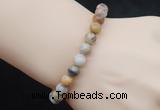 CGB5020 6mm, 8mm round yellow crazy lace agate beads stretchy bracelets