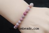 CGB5032 6mm, 8mm round pink wooden jasper beads stretchy bracelets