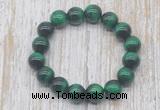 CGB5330 10mm, 12mm round green tiger eye beads stretchy bracelets