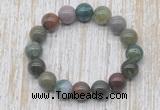 CGB5352 10mm, 12mm round Indian agate beads stretchy bracelets