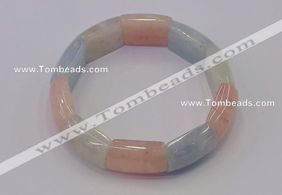 CGB668 7.5 inches 15*20mm morganite gemstone bracelet