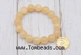 CGB6838 10mm, 12mm honey jade beaded bracelet with alloy pendant