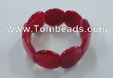 CGB700 8 inches 25*30mm agate gemstone bracelet wholesale