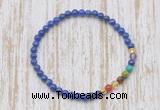 CGB7015 7 chakra 4mm lapis lazuli beaded meditation yoga bracelets