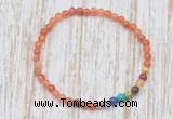 CGB7031 7 chakra 4mm fire agate beaded meditation yoga bracelets